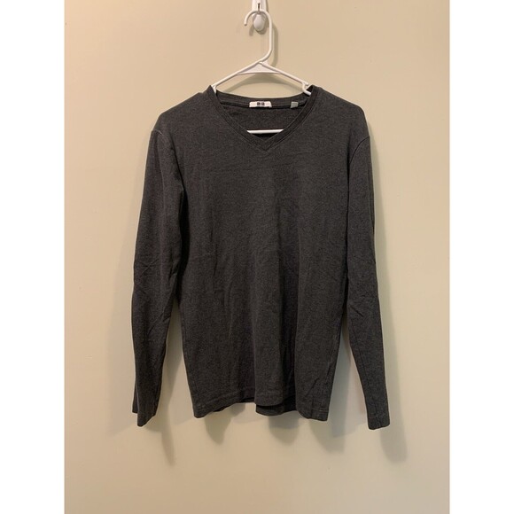Uniqlo Tops - Uniqlo Dark Gray Long Sleeve V-Neck Top Women's Size M